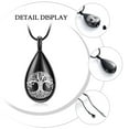 thumbnail image 4 of Teardrop Tree of life printed cremation pendant small urns for ashes keepsake urn necklace cremation ashes jewellery keepsake mini urns-Color Black, 4 of 4
