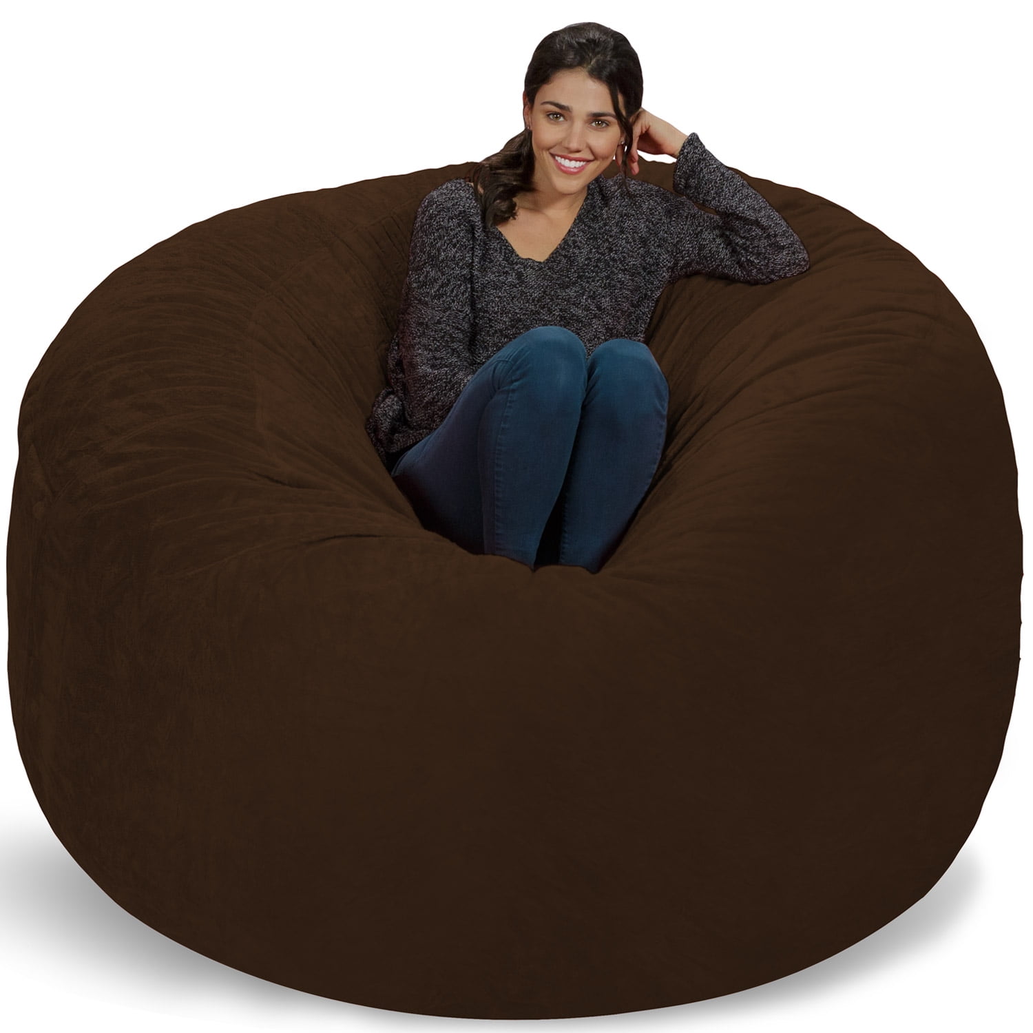 Big Joe Fuf XL Bean Bag, Lenox 5ft, Fog 