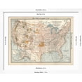 thumbnail image 5 of Art.com Map of the United States. Inset of Alaska Art Print by Encyclopaedia Britannica, White Frame Wall Art, 40" x 32", 5 of 5