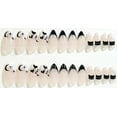 thumbnail image 4 of Cats and Bats Galore French Manicure Glossy Short Almond Press On Nails - 24 Pieces - Artificial Nail Kit - Halloween Nails, 4 of 5