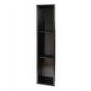 ALFI brand ABNP0836-BB 8 x 36 Brushed Black PVD Stainless Steel Vertical Triple Shelf Shower Niche