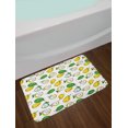 thumbnail image 2 of Fruit Bath Mat, Fresh Pear Slices Leaves Juicy Organic Food Eat Summer Garden Pattern, Plush Bathroom Decor Mat with Non Slip Backing, 29.5" X 17.5", Green Earth Yellow White, by Ambesonne, 2 of 2