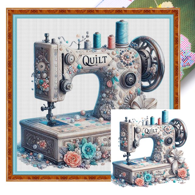 Hilo Algodón Ecológico Bordado Máquina Coser Con 14CT Punto Cruz 40x40cm