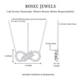 thumbnail image 6 of Rosec Jewels Lab Grown Diamond Infinity Necklace - Nature Inspired Vine Leaf Necklace for Anniversary - EF-VS Grade, 925 Sterling Silver, 6 of 7