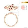 thumbnail image 5 of ANGARA Natural Nature Inspired Pave-Set Ruby Leaf and Vine Ring in 14K Rose Gold for Women (Size-1.3mm) | July Birthstone, Birthday, Anniversary, Jewelry Gift for Women | Natural Ruby Ring, 5 of 9