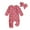 Red, variant on Elippeo Baby Girls Valentine's Day Jumpsuit 3M 6M Long Sleeve Crew Neck Heart Print Ruffle Zipper Romper with Headband