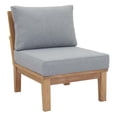 thumbnail image 3 of Modway Marina Modern Wood 5-Piece Patio Teak Sofa Set in Natural/Gray, 3 of 9
