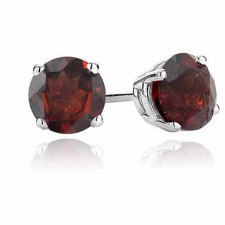 Top Er 2 Carat T G W Garnet Sterling Silver 6mm Stud Earrings 2 Carat T G W Garnet Sterling Silver 6mm Stud Earrings