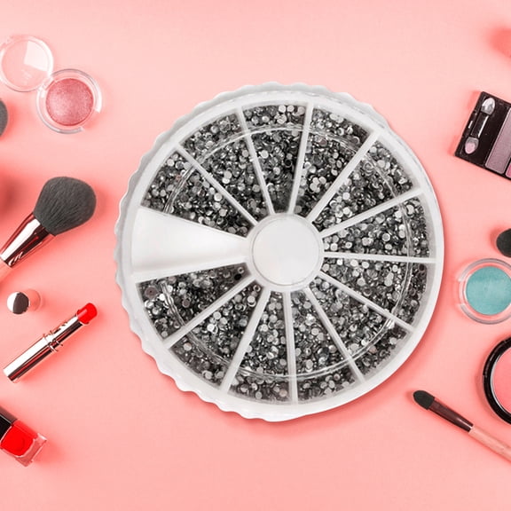 Opvise 2400 Pcs/Wheel Nail Art Decoration DIY Easy to Apply Smellless Cute Fingernail Decoration Stickers for Salon