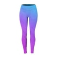 thumbnail image 2 of Gibobby Leggings cálidos Invierno con Forro Leggings con estampado degradado para mujer Leggings deportivos para levantamiento de cadera(Morado,XG), 2 of 3