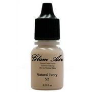 Glam Air Water Based Airbrush Makeup Foundation Satin S2 Natural Ivory Water-Based Makeup Light Series - 0.25 Oz