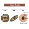 thumbnail image 7 of Stained Glass Dragonfly Wall Clock Art Decor Design Piece 10-Inch Silent Wooden Wall Clock, Battery Operated (AA Batteries Not Included), Artistic Home Decor, 7 of 7