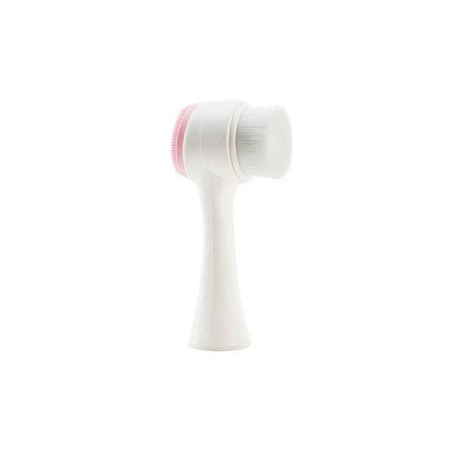 Qarigey Limpiador Facial de silicona de doble cara portátil, cepillo de lavado, eliminación de espinillas, limpieza Facial, masaje, herramienta de Tratamientos faciales Rosa cabeza plana 2 Qarigey MR2699-02B