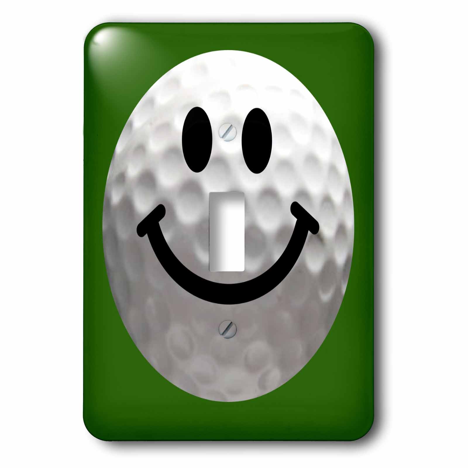 smiling face golf ball - Happy white golfball - Golfer gift - Smilie on