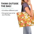 Floral Warm Canvas Tote Large Casual Shoulder tote Outdoor