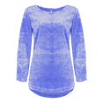 thumbnail image 2 of Fimkaul Women's Sweaters Pullover Winter Fall Plus Size Long Sleeve Casual Tops Crew Neck Thin Fashion Knit Sweater Blue 4XL, 2 of 5