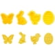 thumbnail image 2 of Juego de 4 cortadores de plástico con forma de mariposa, conejo, pollito, huevo de Pascua, cortador de fondant, molde para galletas y pasteles, 2 of 7