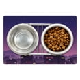 thumbnail image 1 of Cityscape Pet Mat for Food and Water, Old City Illustration Houses Buildings Full Moon Starry Night Sky Silhouette, Non-Slip Rubber Mat for Dogs and Cats, 18" X 12", by Ambesonne, 1 of 2