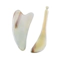 thumbnail image 1 of maskred 2Pcs Gua Sha Plate Buffalo Horn Guasha Board Massage Scraping Tool Scraper for Body Face, 1 of 5