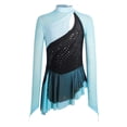 thumbnail image 2 of TSSOE Children Girls Figure Ice Skating Dress Gymnastics Lyrical Dance Latin Jazz Competitions Outfit Dancewear Blue 8, 2 of 7