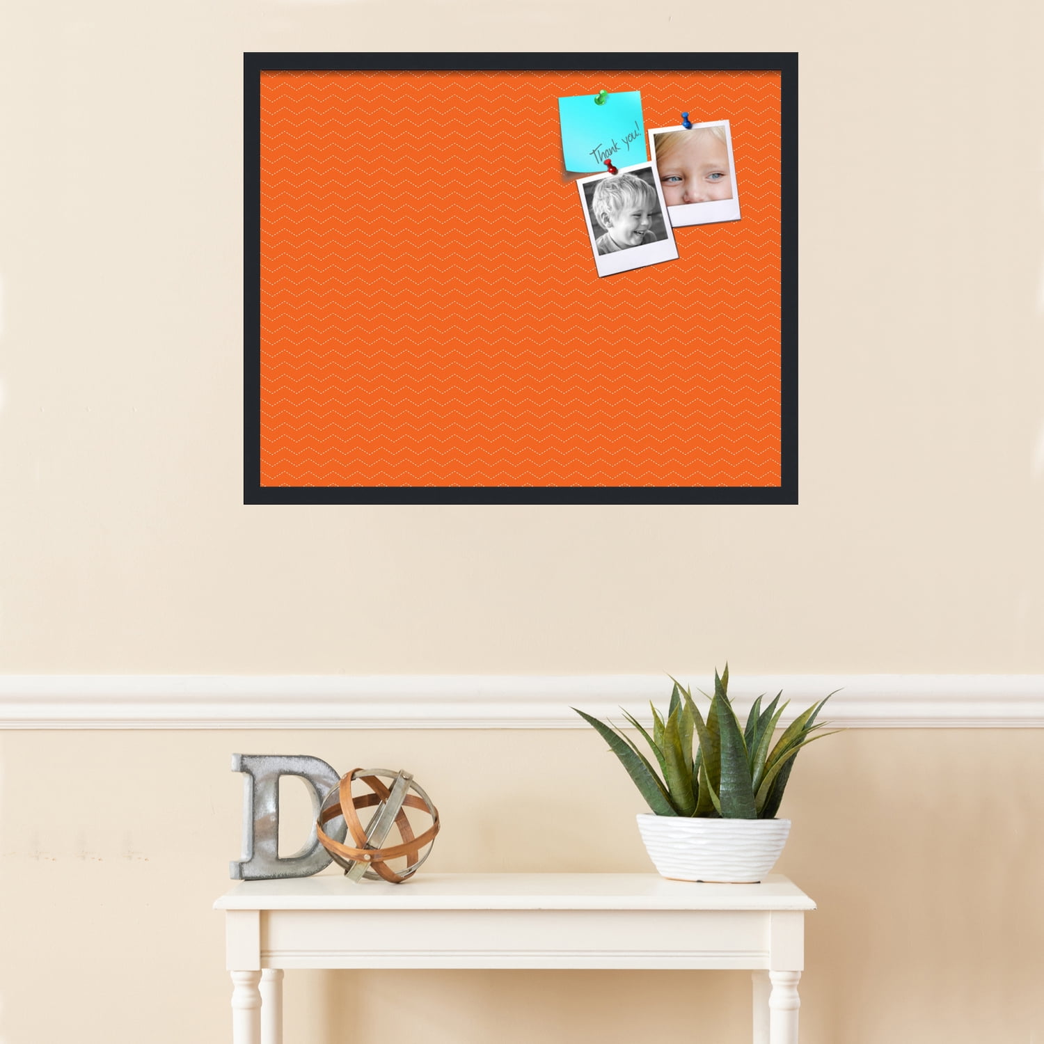 PinPix ArtToFrames 28x22 Custom Cork Bulletin Board    Poster Board Has a Fabric Style Canvas Finish, Framed in Satin Black (PinPix-517)