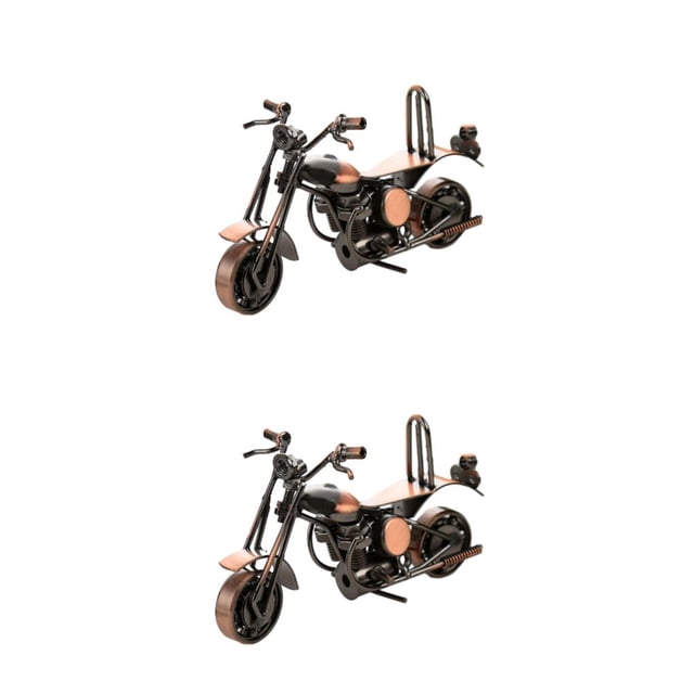 Baohd Iron Motorcycle Art Sculpture Made Of Materials Gift Choice Artistic Workmanship Motorcycle Model Small 2Set
