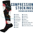thumbnail image 4 of GZHJMY Christmas Compression Socks, Women Men Long Stocking (20-30mmHg), Travel Knee High Stockings for Athletic Sports,Running,Cycling,Nursing, 4 of 7