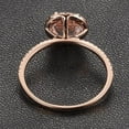 thumbnail image 3 of Limited Time Sale Antique 1.25 carat Morganite and Diamond Halo Engagement Ring in 10k Rose Gold for Women, 3 of 3