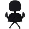 thumbnail image 4 of Stretch Jacquard Office Computer Chair Seat Covers, Removable Washable Anti-dust Desk Chair Seat Cushion Protectors - Black, 4 of 8