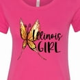thumbnail image 4 of Inktastic Illinois Girl Butterfly Women's T-Shirt, 4 of 5