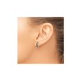 thumbnail image 3 of 2/5 Carat (Ctw) Black Diamond In-and-Out Hoop Earrings in 10K White Gold for Women, 3 of 6