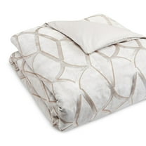 Hudson Park Connettiva Full / Queen Duvet Cover Champagne