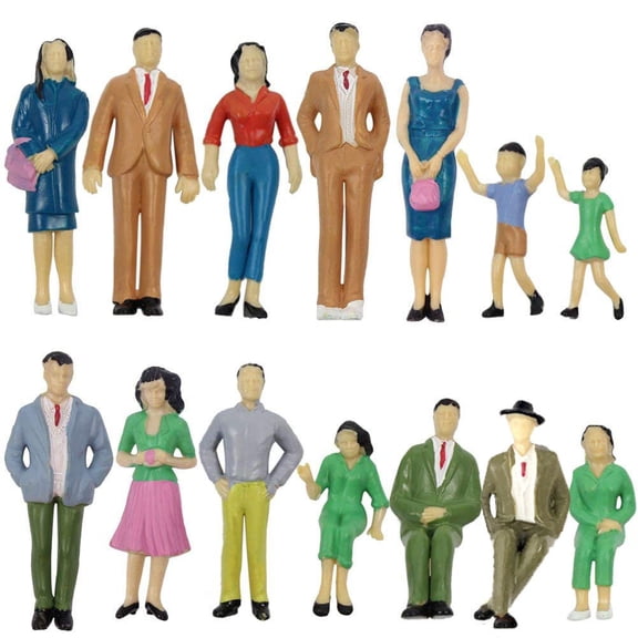 10Pcs Painted Figures Model Trains G Scale Model Peopl Figures passenger