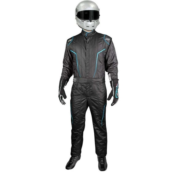 K1 RaceGear 20-GT2-NB-2XL GT2 Suit, Black, FLO Blue, 2XL