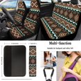 thumbnail image 2 of KUIFORTI Ethnic Style Car Seat Covers Full Set 15 Piece Seat Covers Steering Wheel Cover Seat belt Cover Pad Cup Coasters Car Garbage Bag Car Storage Box Rear View Mirror Cover Keychain, 2 of 6