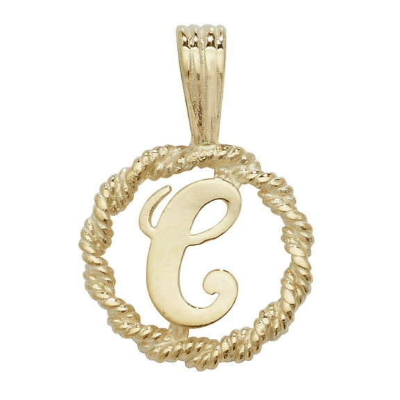 Fancy 9k Gold Women Letter / Initial Pendant