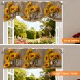 thumbnail image 5 of Sunflower Tie Up Valance Curtains for Windows, Kitchen Curtains Window Treatments, Vintage Yellow Botanical Floral Summer Short Window Shades Valances for Bedroom Bathroom Cafe 42"x12", 5 of 8
