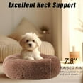 thumbnail image 2 of Calming Dog Bed, Dog Beds Fits up to 25 lbs Pets, Fluffy Donut Dog & Cat Bed Washable, Round Anti Anxiety Dog Bed, Small Dog Bed with Non-Slip Bottom (Khaki, 24" x 24"), 2 of 6