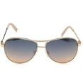 thumbnail image 2 of Jessica Simpson Women's J106 Iconic Metal UVA and UVB Protective Pilot Aviator Fashion Sunglasses, 60mm, 2 of 6