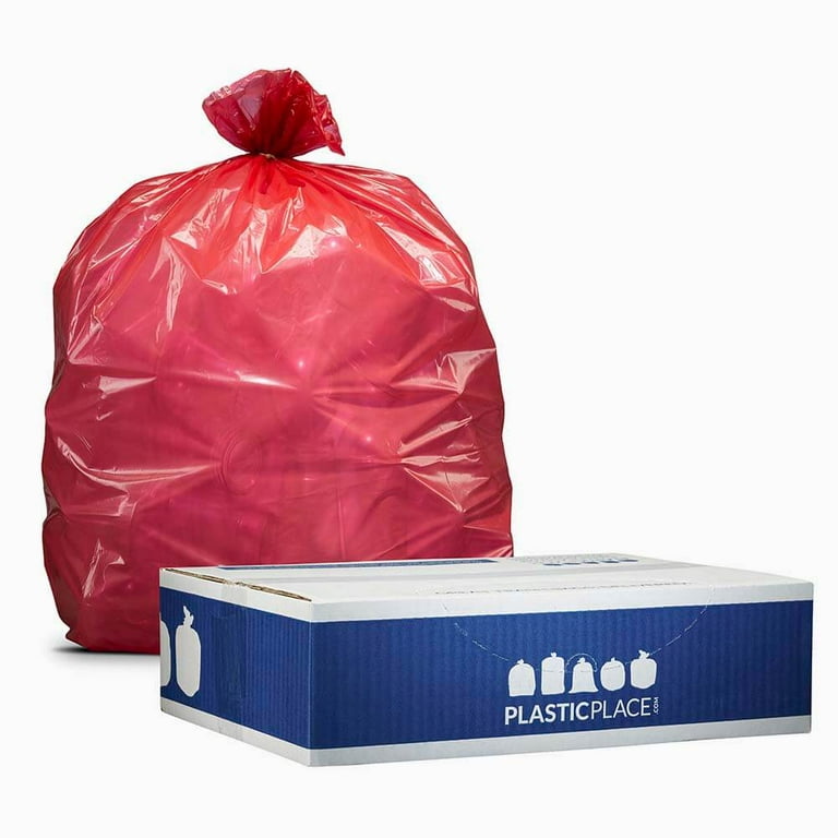 Plasticplace plasticplace 55-60 gallon trash bags, 2.0 mil, 38w x 58h,  black, 100 / case