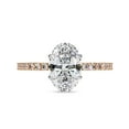 thumbnail image 2 of AFFY Hidden Halo Engagement Ring for Women, 1.50 Carat (ctw) Oval and Round Cut Lab Grown Diamond Solitaire Ring In 10K Solid Rose Gold F-G, VS-SI Quality Gifts For Her Ring Size-8, 2 of 6