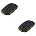 thumbnail image 4 of Wisewang 2 .4GHz Wireless Mouse Smooth Hand Feeling Slim USB Receiver Changeable 1600DPI Optical Gaming Mouse Black 2Set, 4 of 6