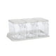 thumbnail image 1 of Caja organizadora de condimentos transparente con 3 compartimentos Albaricoque, 1 of 9