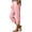Pink, variant on hlysgo Casual Pants for Women Wide Leg Cropped Split Linen Pants Button Trim Summer Beach Elastic Waist Capris with Pockets Light Blue,S