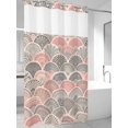 thumbnail image 4 of Vintage Ethnic No Hook Shower Curtain Waterproof,Bathroom Curtains with Snap in Liners and See Through Top Window,Colorful Abstract Geometric Motifs Art Hotel Style Bathtub Curtains Shower 36"Wx78"L, 4 of 8