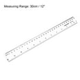 thumbnail image 2 of Unique Bargains Straight Ruler Measuring Tool 30cm 12 Inch Metric Inch Plastic for Engineering Office Architect Drawing, 2 of 2