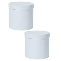 TABLZONE 2Pcs White Bouquet Packaging Box with Lid for Storage and Beautiful Flower Arrangement