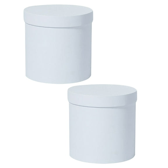 TABLZONE 2Pcs White Bouquet Packaging Box with Lid for Storage and Beautiful Flower Arrangement