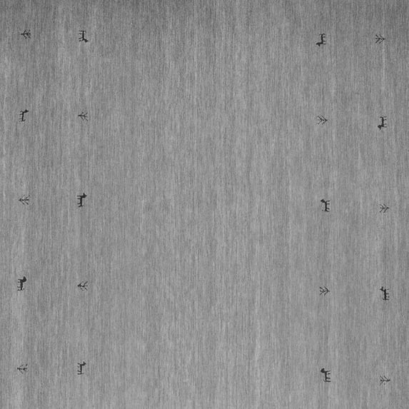 Ahgly Company Indoor Square Abstract Gray Contemporary Area Rugs, 6' Square
