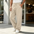 thumbnail image 3 of GERsome Wide Leg Sweatpants with Pockets Men's Open Bottom Pants Drawstring Waist Athletic Sweat Pants, 3 of 9